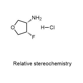 cis-4-Fluorotetrahydrofuran-3-amine hydrochloride structure