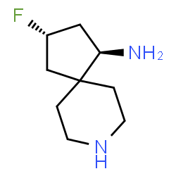 (1R,3S)-3-氟-8-氮杂螺环并[4.5]癸烷-1-胺结构式