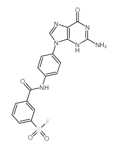 3-[[4-(2-amino-6-oxo-3H-purin-9-yl)phenyl]carbamoyl]benzenesulfonyl fluoride Structure