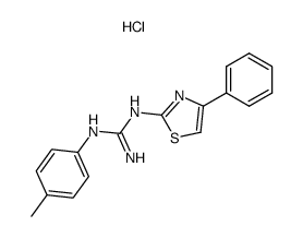 N-(4-phenyl-thiazol-2-yl)-N'-p-tolyl-guanidine, monohydrochloride结构式
