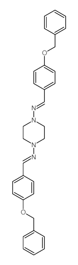 1-(4-phenylmethoxyphenyl)-N-[4-[(4-phenylmethoxyphenyl)methylideneamino]piperazin-1-yl]methanimine structure