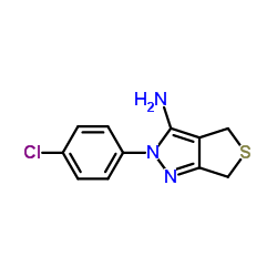 2-(4-Chlorophenyl)-2,6-dihydro-4H-thieno[3,4-c]pyrazol-3-amine structure