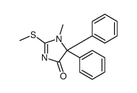 1-methyl-2-methylsulfanyl-5,5-diphenylimidazol-4-one Structure