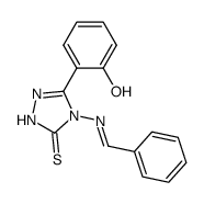 4-(benzylideneamino)-5-(2-hydroxyphenyl)-2,4-dihydro-3H-1,2,4-triazole-3-thione Structure