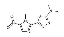 dimethyl-[5-(1-methyl-5-nitro-1H-imidazol-2-yl)-[1,3,4]thiadiazol-2-yl]-amine Structure