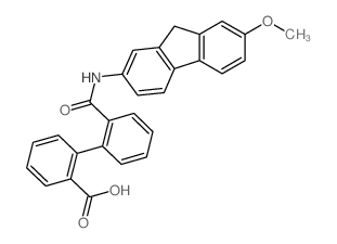 [1,1'-Biphenyl]-2-carboxylicacid, 2'-[[(7-methoxy-9H-fluoren-2-yl)amino]carbonyl]-结构式