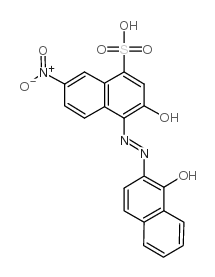 2-hydroxy-1-(1-hydroxy-2-naphthylazo)-6-nitro-4-naphthalenesulfonic acid Structure