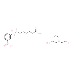 6-[methyl[(3-nitrophenyl)sulphonyl]amino]hexanoic acid, compound with 2,2',2''-nitrilotriethanol (1:1) Structure