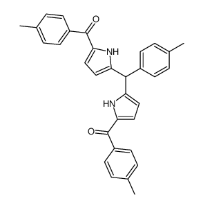 1,9-bis(4-methylbenzoyl)-5-(4-methylphenyl)dipyrromethane结构式