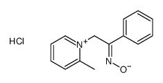 N-[2-(2-methylpyridin-1-ium-1-yl)-1-phenylethylidene]hydroxylamine,chloride Structure