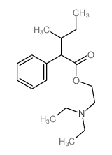 Benzeneaceticacid, a-(1-methylpropyl)-, 2-(diethylamino)ethyl ester Structure