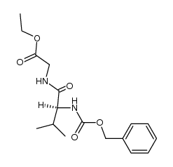 N-苄氧羰基-结氨酰甘氨酸乙酯结构式