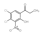 4’,5’-Dichloro-2’-hydroxy-3’-nitropropiophenone结构式