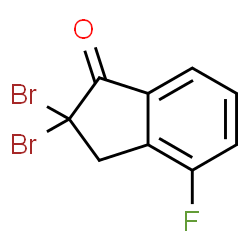2,2-DIBROMO-2,3-DIHYDRO-4-FLUORO-1H-INDEN-1-ONE Structure