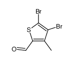 4,5-二溴-3-甲基-2-噻吩羧醛结构式