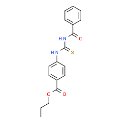 propyl 4-{[(benzoylamino)carbonothioyl]amino}benzoate structure