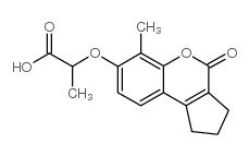 2-(6-METHYL-4-OXO-1,2,3,4-TETRAHYDRO-CYCLOPENTA[C]CHROMEN-7-YLOXY)-PROPIONIC ACID结构式