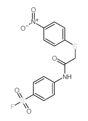 Benzenesulfonylfluoride, 4-[[2-[(4-nitrophenyl)thio]acetyl]amino]- structure