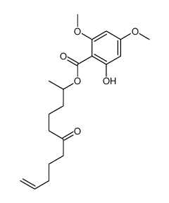 rac 2-Hydroxy-4,6-dimethoxy-benzoic Acid 1-Methyl-5-oxo-9-decen-1-yl Ester structure