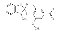 8'-methoxy-3-methyl-6'-nitrospiro[1,3-benzothiazole-2,2'-1,3-benzoxazine]结构式