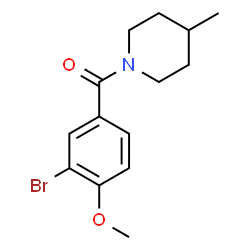 1-(3-bromo-4-methoxybenzoyl)-4-methylpiperidine structure