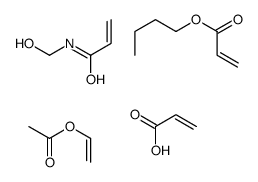 butyl prop-2-enoate,ethenyl acetate,N-(hydroxymethyl)prop-2-enamide,prop-2-enoic acid Structure