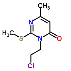 3-(2-Chloroethyl)-6-methyl-2-(methylsulfanyl)-4(3H)-pyrimidinone Structure