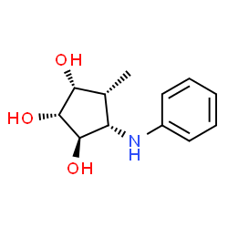 1,2,3-Cyclopentanetriol, 4-methyl-5-(phenylamino)-, (1R,2R,3R,4R,5S)- (9CI) Structure