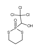 2-hydroxy-(2,2,2-trichloro-1-hydroxyethyl)-1,3,2-dithiaphosphorinane结构式
