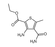 ethyl 3-amino-4-carbamoyl-5-methylthiophene-2-carboxylate结构式