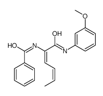 N-[1-(3-methoxyanilino)-1-oxohexa-2,4-dien-2-yl]benzamide Structure