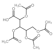 2,3,4,5-tetraacetyloxypentanoic acid Structure