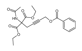 1,1-dicarboethoxy-1-acetamido-5-benzyloxypent-3-yne Structure