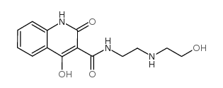 4-hydroxy-N-[2-(2-hydroxyethylamino)ethyl]-2-oxo-1H-quinoline-3-carboxamide Structure