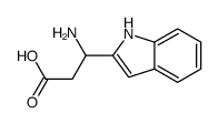 3-amino-3-(1H-indol-2-yl)propanoic acid结构式