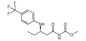 (3R)-[3-(4-trifluoromethylphenylamino)pentanoyl]carbamic acid methyl ester结构式