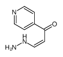 (E)-3-hydrazinyl-1-pyridin-4-ylprop-2-en-1-one结构式