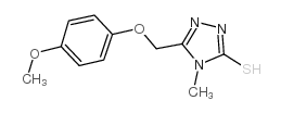 5-[(4-甲氧基苯氧基)甲基]-4-甲基-4H-1,2,4-噻唑-3-硫醇结构式