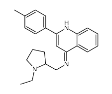 N-[(1-ethylpyrrolidin-2-yl)methyl]-2-(4-methylphenyl)quinolin-4-amine结构式