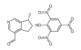 (R)-7-methyl-6,7-dihydro-5H-[2]pyrindine-4-carbaldehyde, picrate结构式