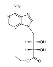 4-(6-amino-purin-9-yl)-2,3-dihydroxy-butyric acid ethyl ester Structure