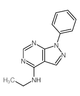 1H-Pyrazolo[3,4-d]pyrimidin-4-amine,N-ethyl-1-phenyl-结构式