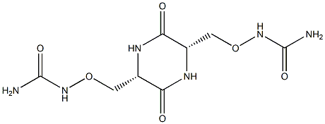 (3R,6R)-3,6-Bis[(aminooxy)methyl]-2,5-dioxopiperazine-1,4-dicarboxamide structure