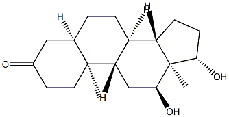 12α,17β-Dihydroxy-5β-androstan-3-one结构式