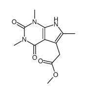 methyl 2-(1,3,6-trimethyl-2,4-dioxo-7H-pyrrolo[2,3-d]pyrimidin-5-yl)acetate结构式