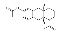 trans-1,2,3,4,4a,5,10,10a-Octahydro-1-acetyl-7-acetoxybenzochinolin结构式