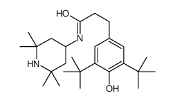 3-(3,5-ditert-butyl-4-hydroxyphenyl)-N-(2,2,6,6-tetramethylpiperidin-4-yl)propanamide结构式