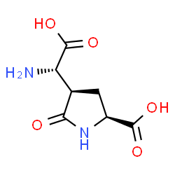 (αS)-α-Amino-2-oxo-5β-carboxypyrrolidine-3β-acetic acid Structure