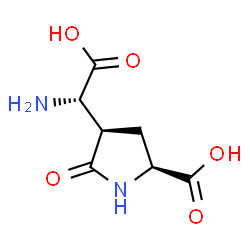 (αS)-α-Amino-2-oxo-5β-carboxypyrrolidine-3β-acetic acid structure