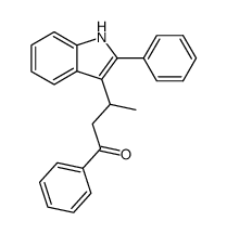 1-phenyl-3-(2-phenyl-1H-indol-3-yl)butan-1-one Structure